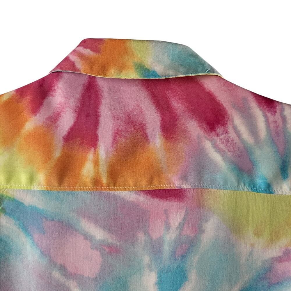 No Boundaries Men's Size Large (42-44} Multicolor Tie Dye Shirt Short Sleeve - Picture 9 of 13